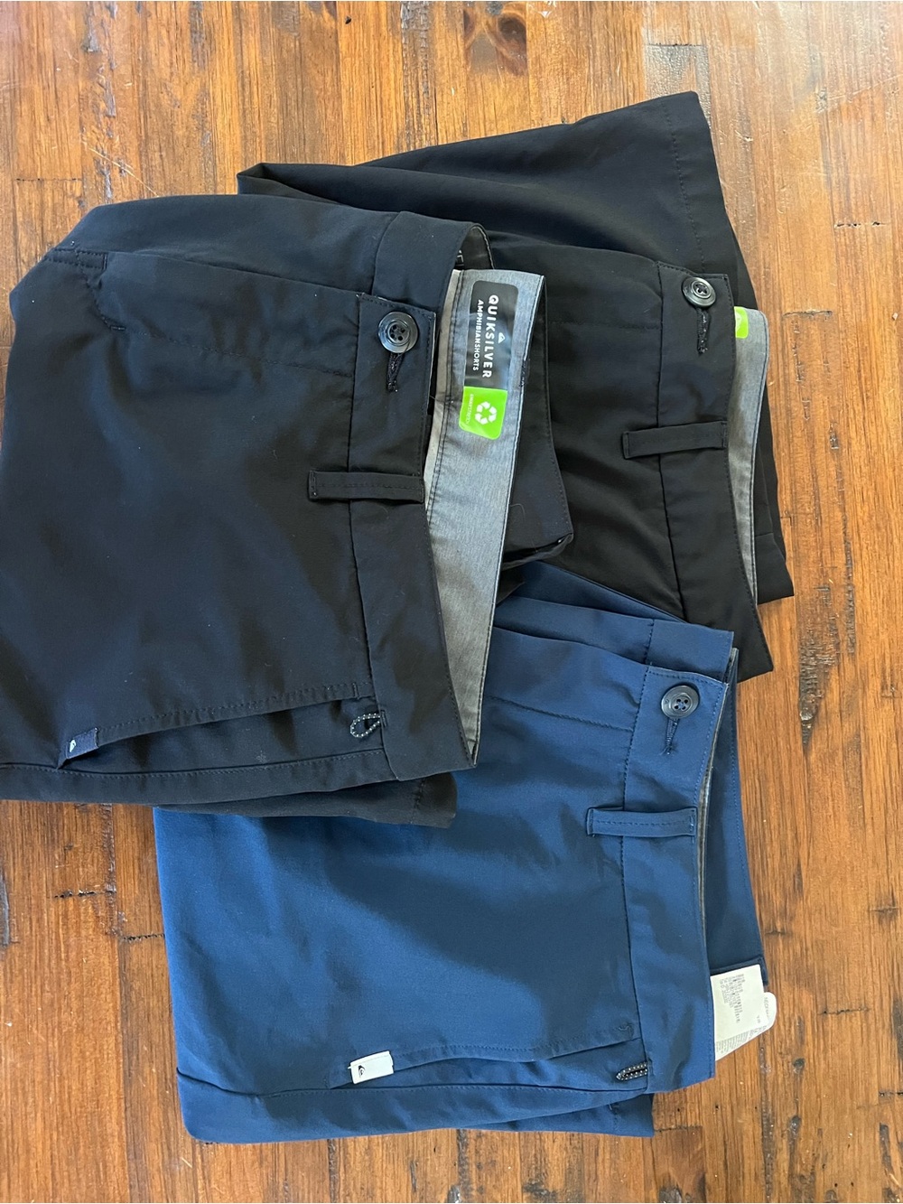 Quiksilver Men's Black & Navy Casual Shorts Pair